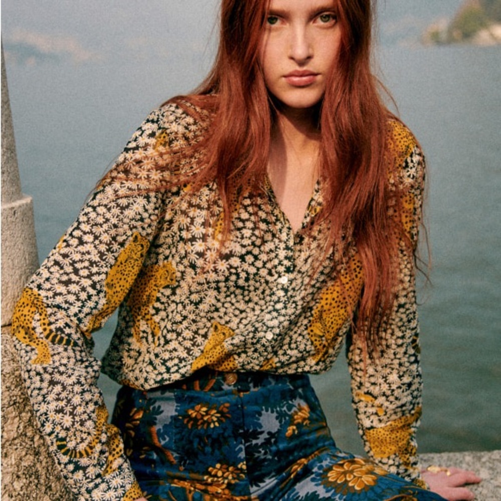 Like new Sezane x inoui editions pierro shirt FR36/US4